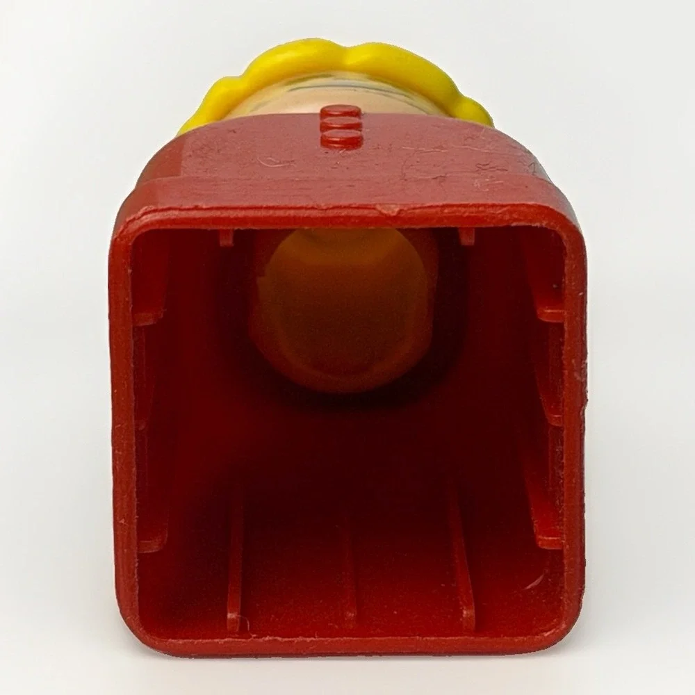 Mega Bloks Lady Girl Figure Blonde Hair Red body block Plastic Toy Vintage